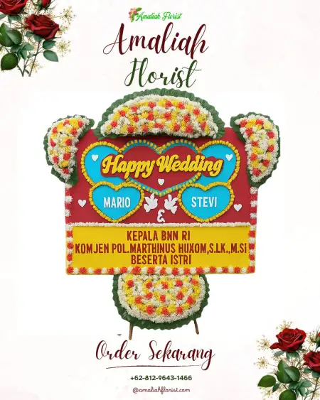 Papan Bunga Pernikahan Sigong
